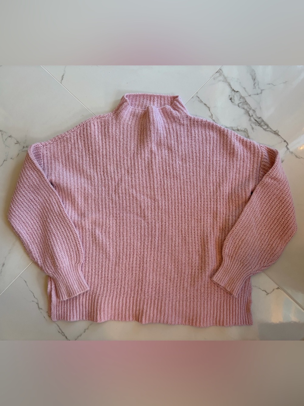 Rachel Zoe Pink Ribbed Turtleneck Sweater